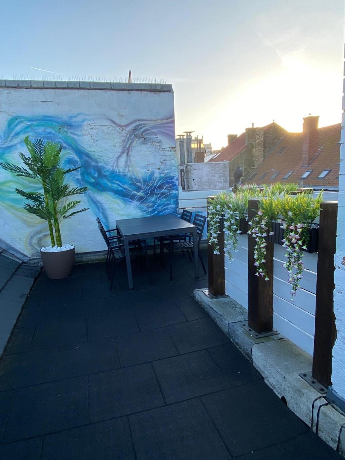 The Rooftop - A Trendy New Apartment With Airconditioning, Large Terrace & Free Parking Oostende Exterior foto
